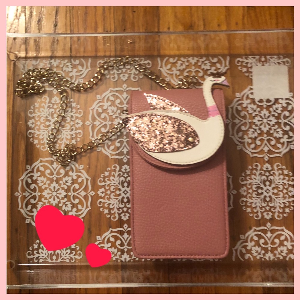 Charming Charlie Swan Mini Phone Crossybody